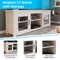 Flash Furniture Gray Wash Oak TV Stand - Glass Fronted Doors 65" GC-MBLK65-WH-GG - alternate 10